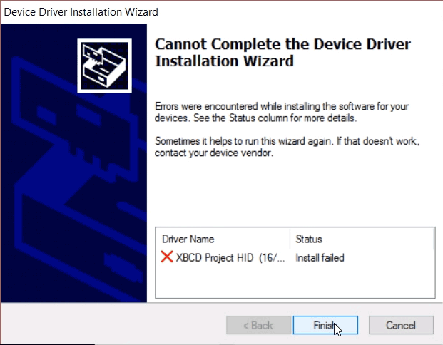 XBCD Installation Error.