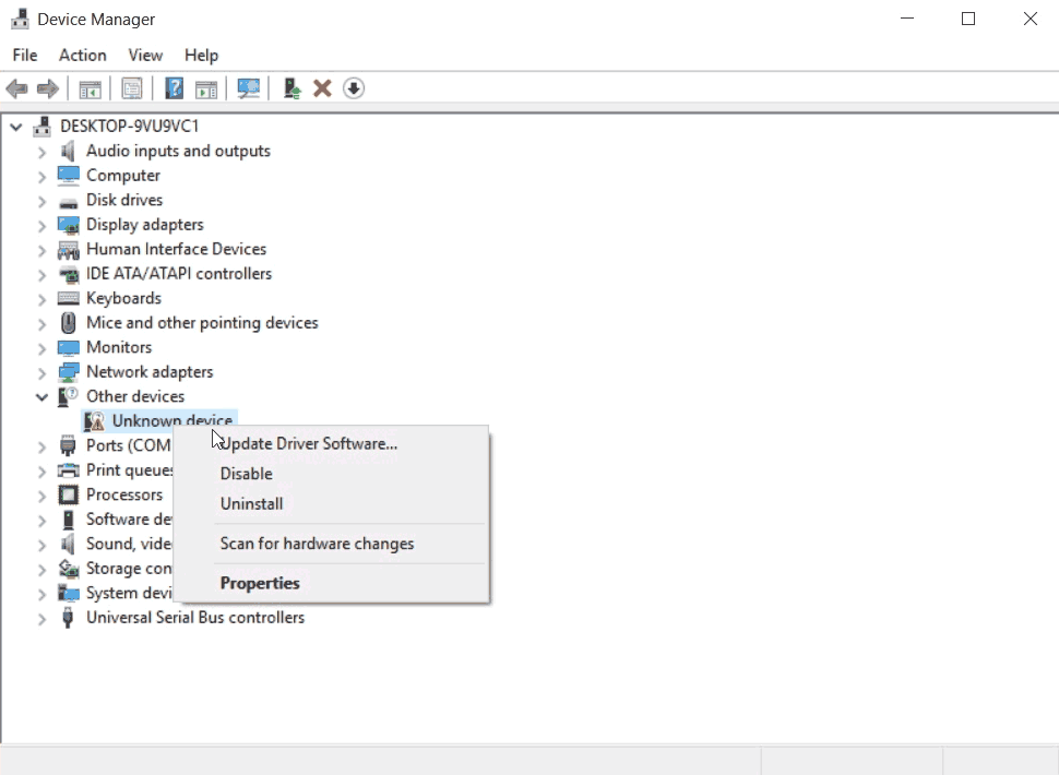 XBCD v2 Install- Device manager update driver.