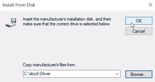 XBCD v2 - Specify location of driver.