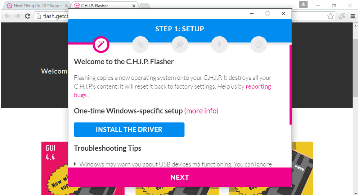 NextThing Chip flashing utility.