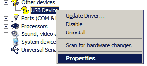 Xbox 360 china receiver installation - device properties.