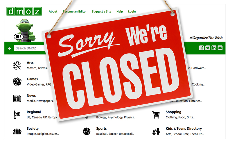 DMOZ closed.