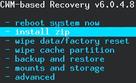 AOSP Ouya Android 5.0 - CWM Install from ZIP folder.