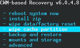 AOSP Ouya Andorid 5.0 tutorial - Wipe cache partition CWM.