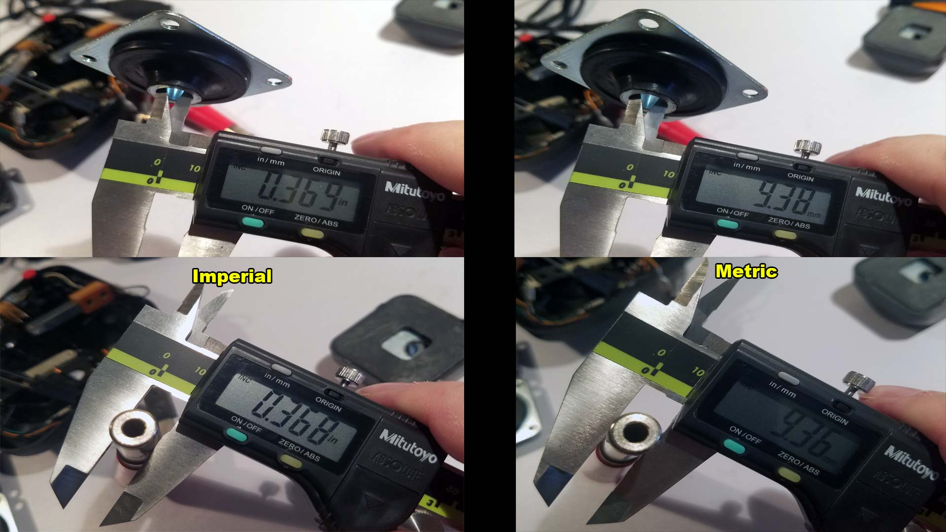 Measuring the Wico Grommet against the Wico Home joystick.