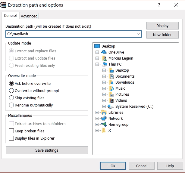 Extract the mayflash driver.