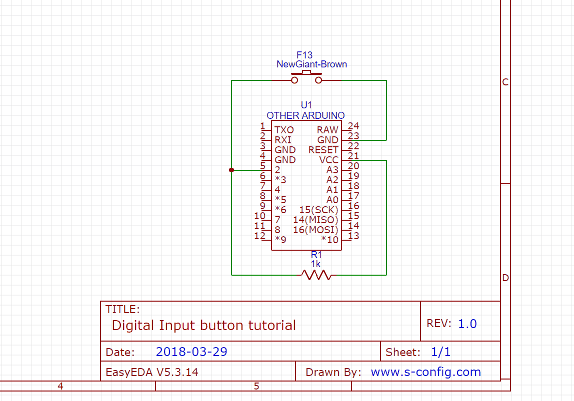 Pull Up resistor Example.