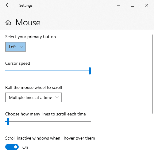 Windows Mouse Sensitivity