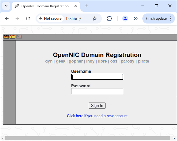 OpenNIC TLD Registration.