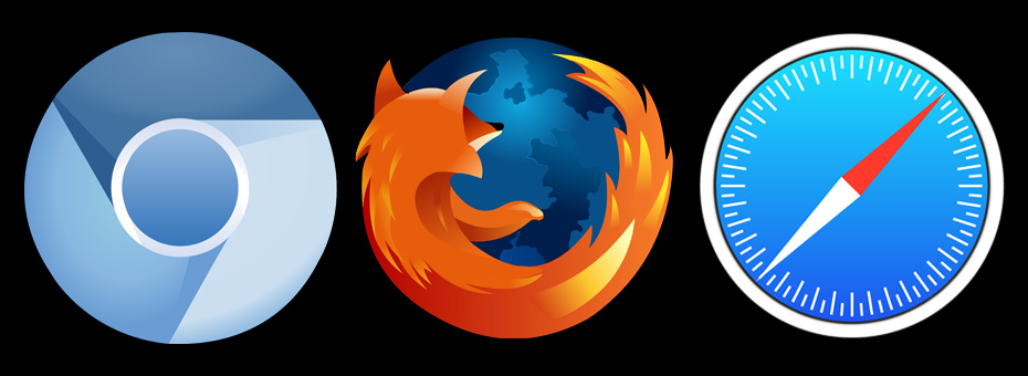 The three browsers.