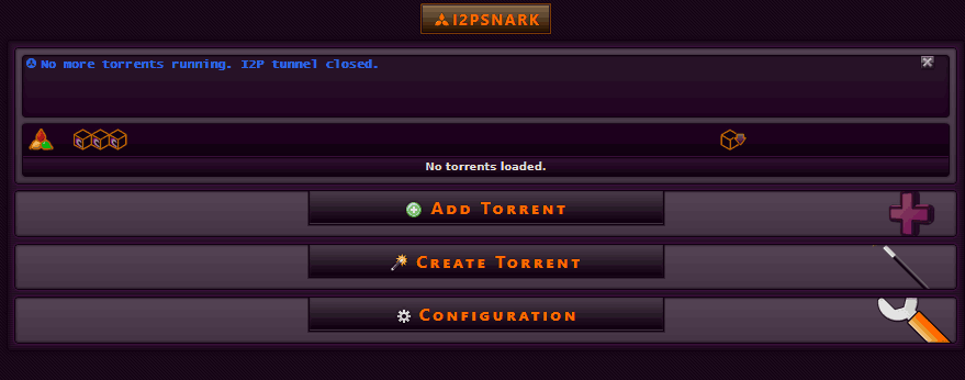 I2PSnark Torrent web client.