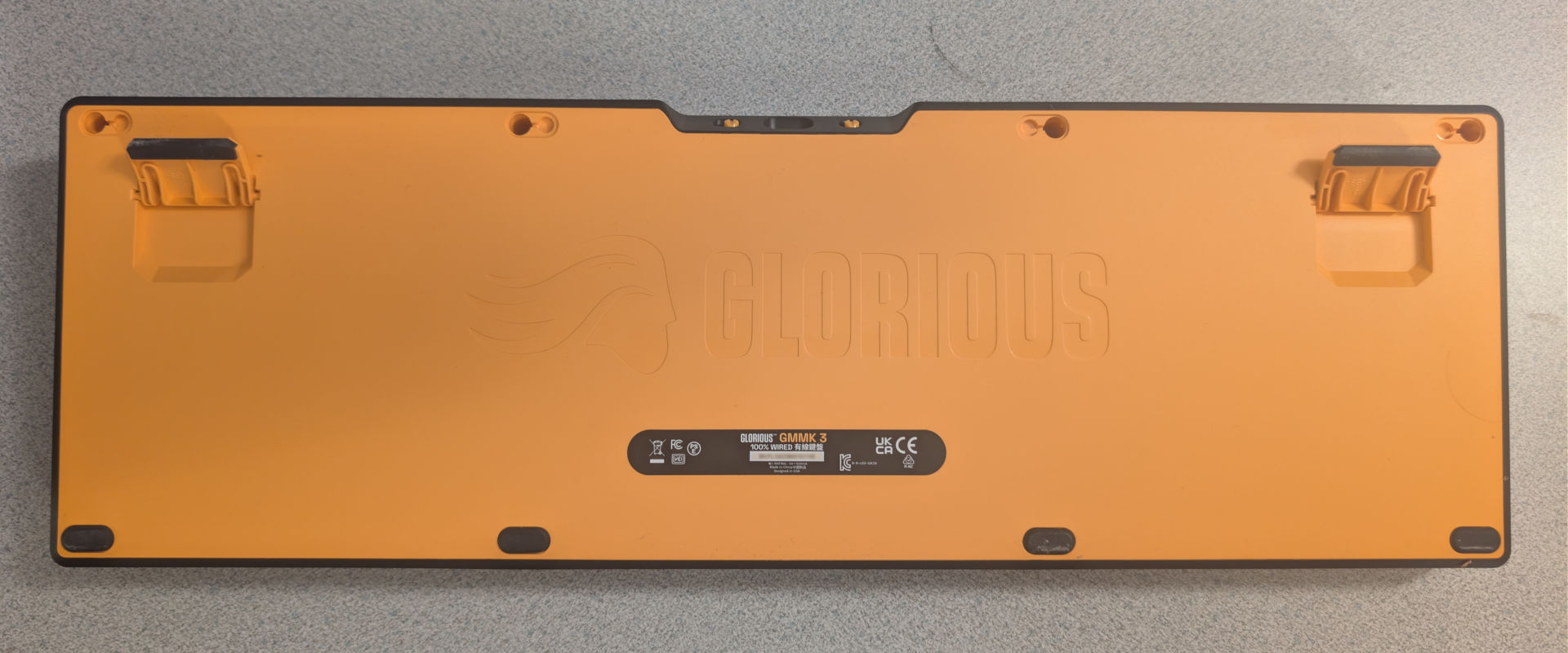 Back of the Glorious Keyboard.