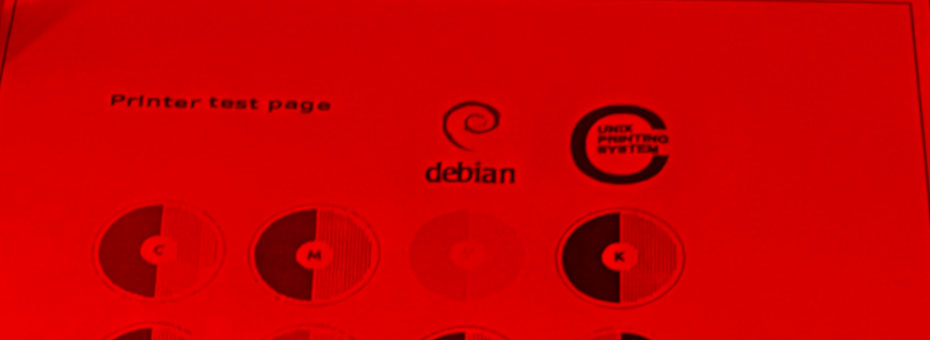 Okidata 395 ribbon printer test page blog title.