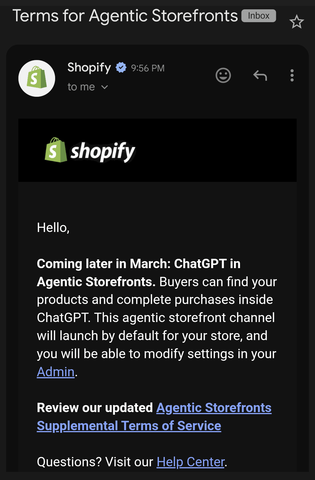 Shopify screenshot