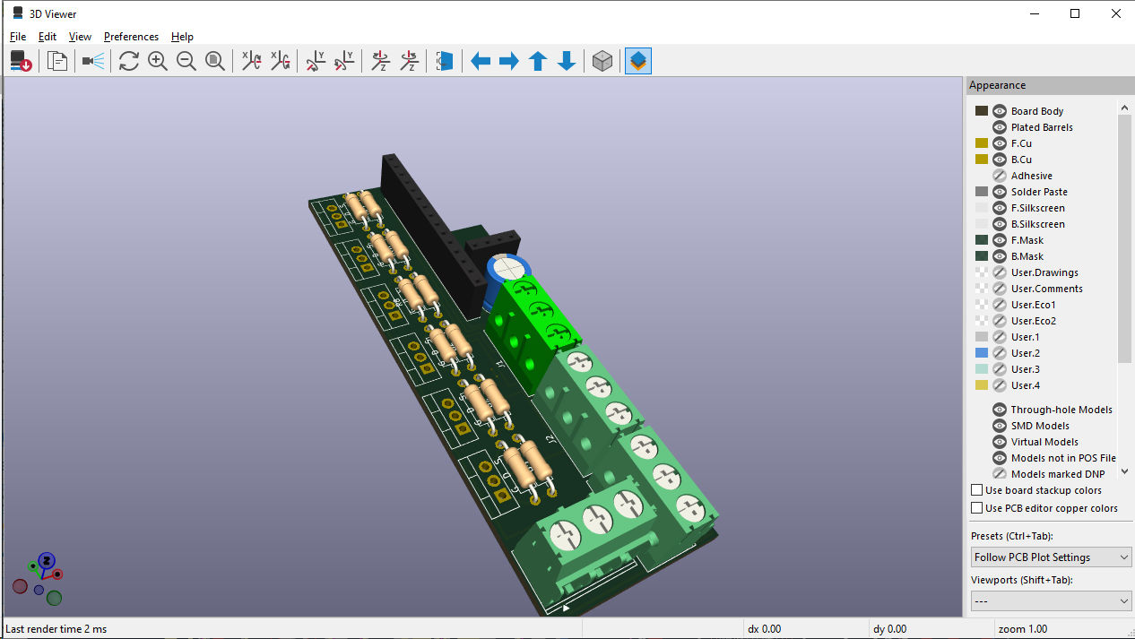 KiCAD screenshot.
