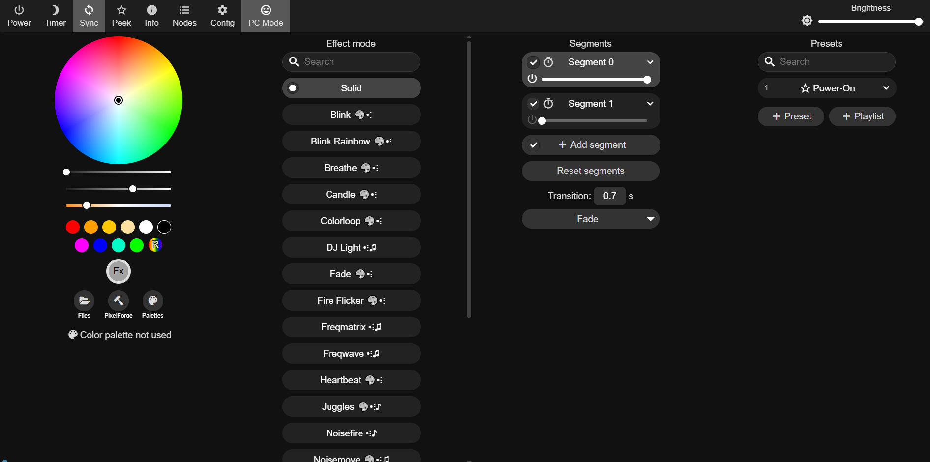 WLED - Web Interface.